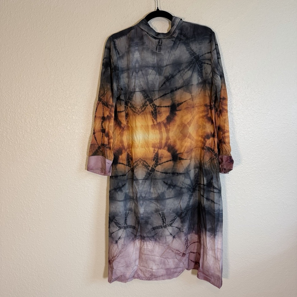 Johnny Was CALMÉ Dress‎ Midi SZ Small Art to Wear Tie Dye Lagenlook Boho Resort - Picture 3 of 12